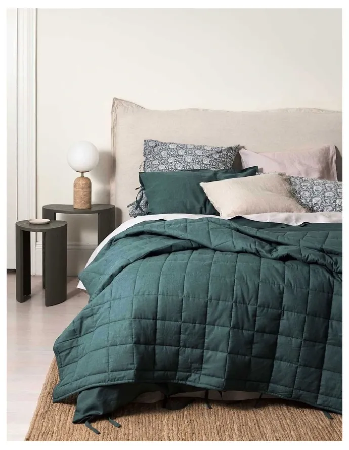 Aura Home Maison Vintage Coverlet in Nude