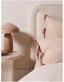 Aura Home Mini Gingham Bedlinen Collection in Clay