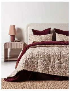 Aura Home Oasis Coverlet in Mulberry