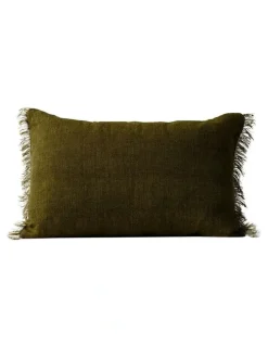 Aura Home Vintage Linen Cushion Range Khaki