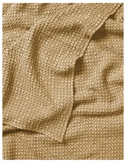 Aura Home Waffle Bed Cover in Caramel