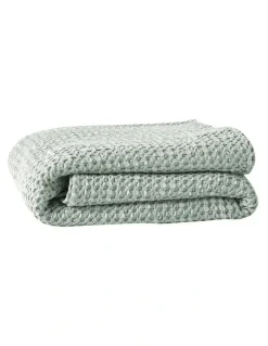 Aura Home Waffle Bed Cover in Mist