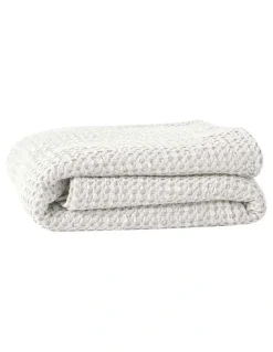 Aura Home Waffle Bed Cover in White