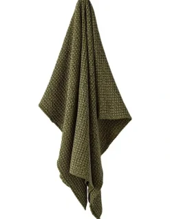 Aura Home Waffle Throw in Caper