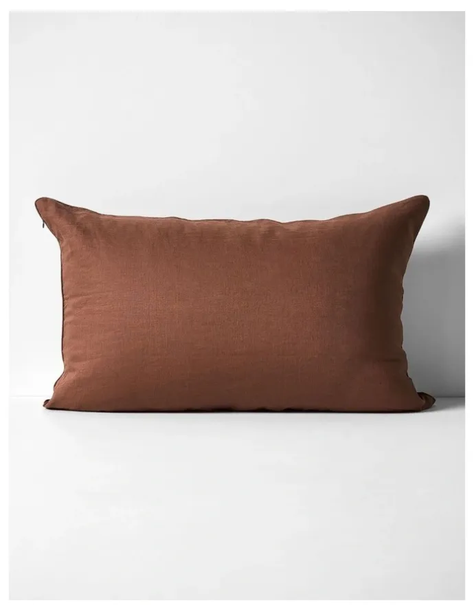 Aura Home Zara Silk Linen Standard Pillowcase in Bronze