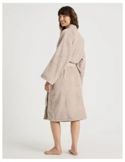 Australian House & Garden Australian Cotton Bath Robe in Stone