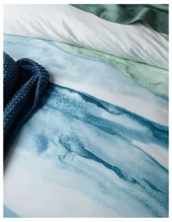 Australian House & Garden Bass Strait Tencel Quilt Cover Set in Ocean