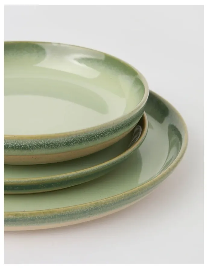 Australian House & Garden Esperance Celadon Wiped Edge 12pc Dinner Set in Green