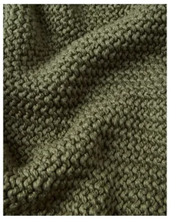 Australian House & Garden Norwood Knitted Throw in Olive