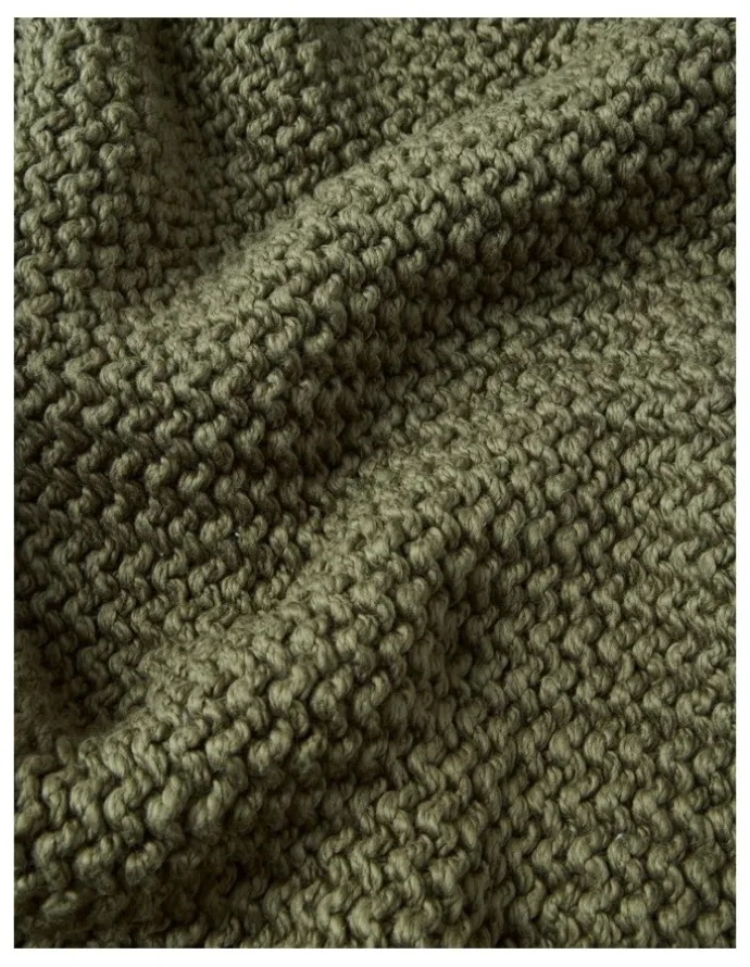 Australian House & Garden Norwood Knitted Throw in Olive