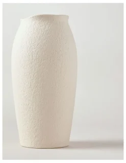 Australian House & Garden Peninsula Textured Ceramic Vase 33cm in Matte White