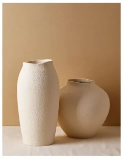 Australian House & Garden Peninsula Textured Ceramic Vase 33cm in Matte White