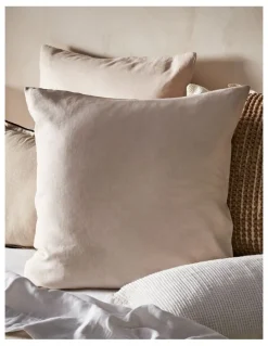 Australian House & Garden Sandy Cape Washed Belgian Linen Quilt Cover Set in Moonbeam