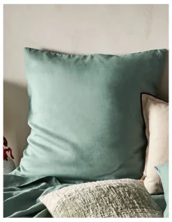 Australian House & Garden Sandy Cape Washed Belgian Linen Quilt Cover Set in Eucalyptus
