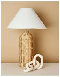 Australian House & Garden Vernon Woven Table Lamp 60cm in Brown