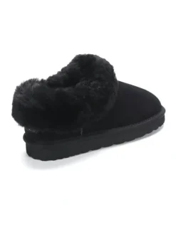 Aus Wooli Ugg Coogee Scuff Slippers in Black