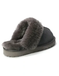 Aus Wooli Ugg Sheepskin Wool Sydney Slippers in Grey