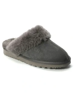 Aus Wooli Ugg Sheepskin Wool Sydney Slippers in Grey