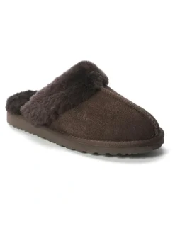 Aus Wooli Ugg Sheepskin Wool Sydney Slippers in Brown