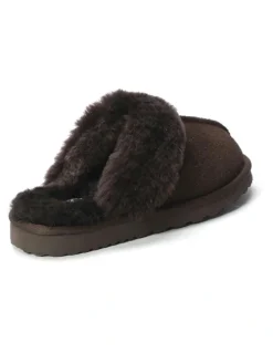 Aus Wooli Ugg Sheepskin Wool Sydney Slippers in Brown