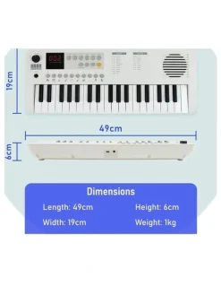 AXUS Axus Mini Keyboard 37 Key Keyboard - White