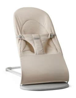BabyBjorn Bouncer Balance Soft - Woven/Jersey, Tri-Fabric, Light beige