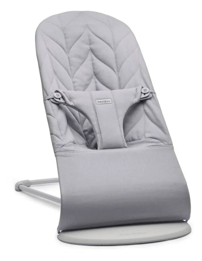 BabyBjorn Bouncer Bliss - Woven, Petal quilt, Light gray