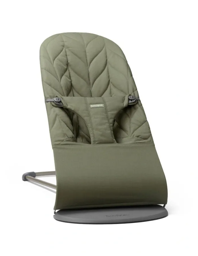 BabyBjorn Bouncer Bliss - Woven, Petal quilt, Dark green
