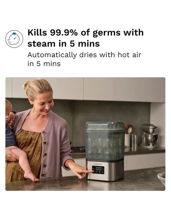 Baby Brezza Baby Brezza SuperQuick Sterilizer Dryer - Stainless Steel