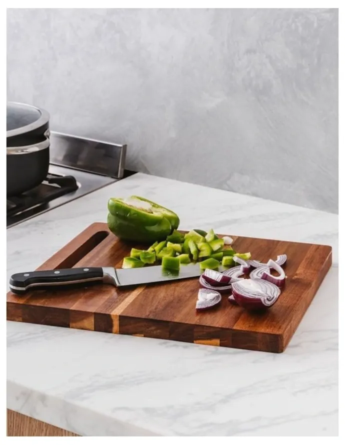 Baccarat Baccarat Butchers Corner Acacia Rectangle Chopping Board 38cmin Beige