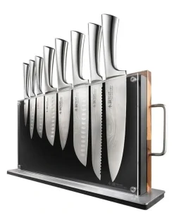 Baccarat Baccarat Damashiro Bodo 10 Piece Knife Block With Chopping Board
