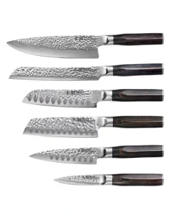 Baccarat Baccarat Damashiro EMPEROR Mozukai 7 Piece Knife Block in Brown