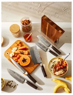 Baccarat Baccarat Damashiro EMPEROR Nanashi 6 Piece Knife Block in Brown