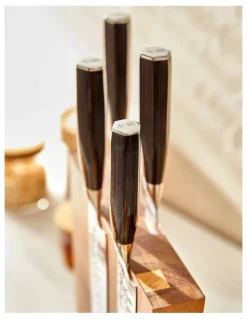 Baccarat Baccarat Damashiro EMPEROR Nanashi 6 Piece Knife Block in Brown