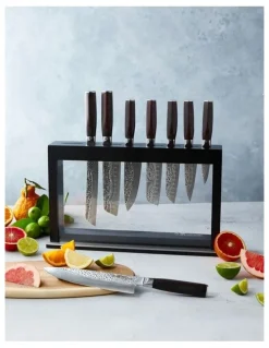 Baccarat Baccarat Damashiro EMPEROR Hisa 9 Piece Knife Block in Black