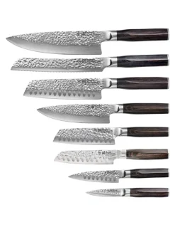 Baccarat Baccarat Damashiro EMPEROR Hisa 9 Piece Knife Block in Black