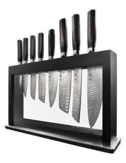 Baccarat Baccarat Damashiro EMPEROR Hisa 9 Piece Knife Block in Black