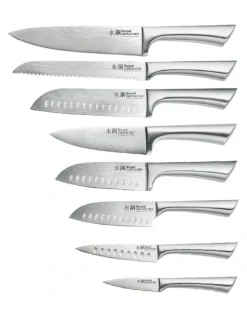 Baccarat Baccarat Damashiro Katana Knife Block 9 Piece in Brown