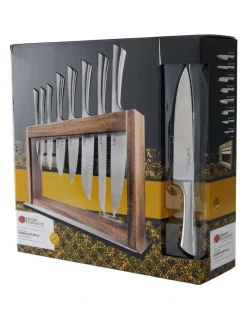 Baccarat Baccarat Damashiro Okada 9 Piece Knife Block in Beige