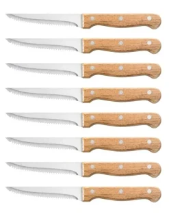Baccarat Baccarat Gourmet Set of 8 Steak Knives in Brown