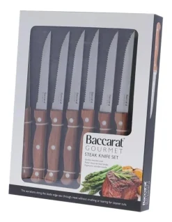 Baccarat Baccarat Gourmet Set of 8 Steak Knives in Brown
