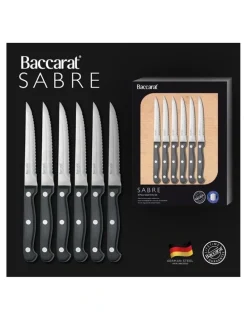 Baccarat Baccarat Sabre Set of 6 Steak Knives in Silver