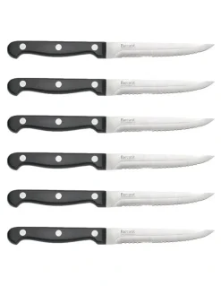Baccarat Baccarat SABRE Set of 7 Steak Knife Block in Brown