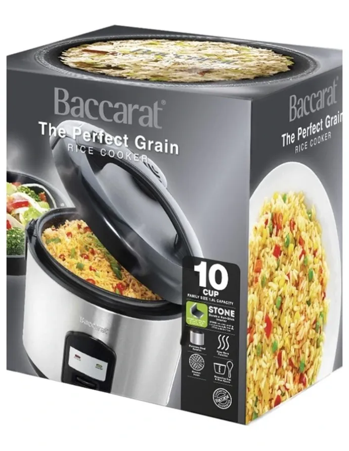 Baccarat Baccarat Stone The Perfect Grain 1.8L Rice Cooker in Silver