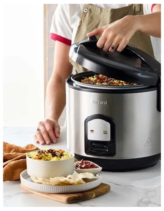 Baccarat Baccarat Stone The Perfect Grain 1.8L Rice Cooker in Silver