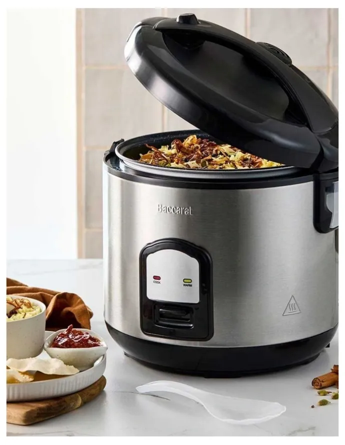 Baccarat Baccarat Stone The Perfect Grain 1.8L Rice Cooker in Silver