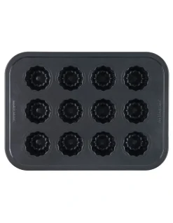 Baker's Secret Ultimate Non-Stick 12 Cup Canele Pan 40x29cm in Black