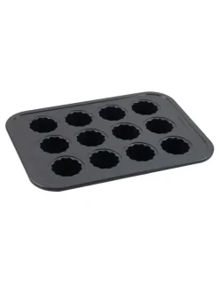 Baker's Secret Ultimate Non-Stick 12 Cup Canele Pan 40x29cm in Black