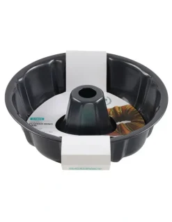 Baker's Secret Ultimate Non-Stick Fluted Ring Cake Pan 25.5cm in Black