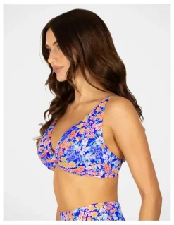 Baku Biarritz D Cup Twist Bikini Bra Top in Sapphire